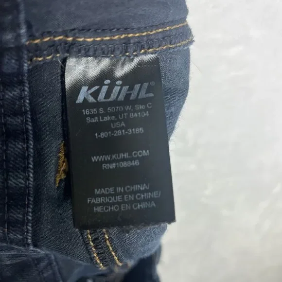 Kuhl Legendary Straight Jeans Hiking Outdoor Born in the Mountains Blue Size 4S - Picture 13 of 14